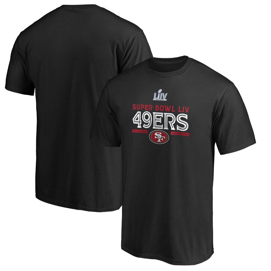 Men's San Francisco 49ers NFL Black Super Bowl LIV Bound Gridiron T-Shirt